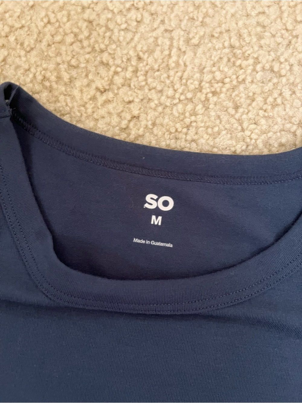 NWOT SO Short Sleeve Scoop Neck Blue Shirt - Picture 2 of 6